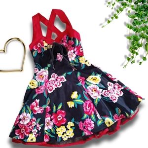 Floral Sleeveless Mini Dress Size Small